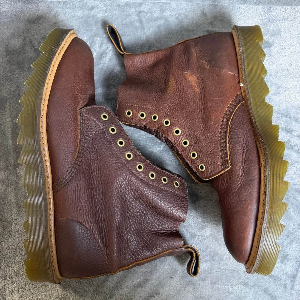 Dr Marten 1460 Pascal England Mens UK 11/US 12 Brown Ripple Sole Leather Boots